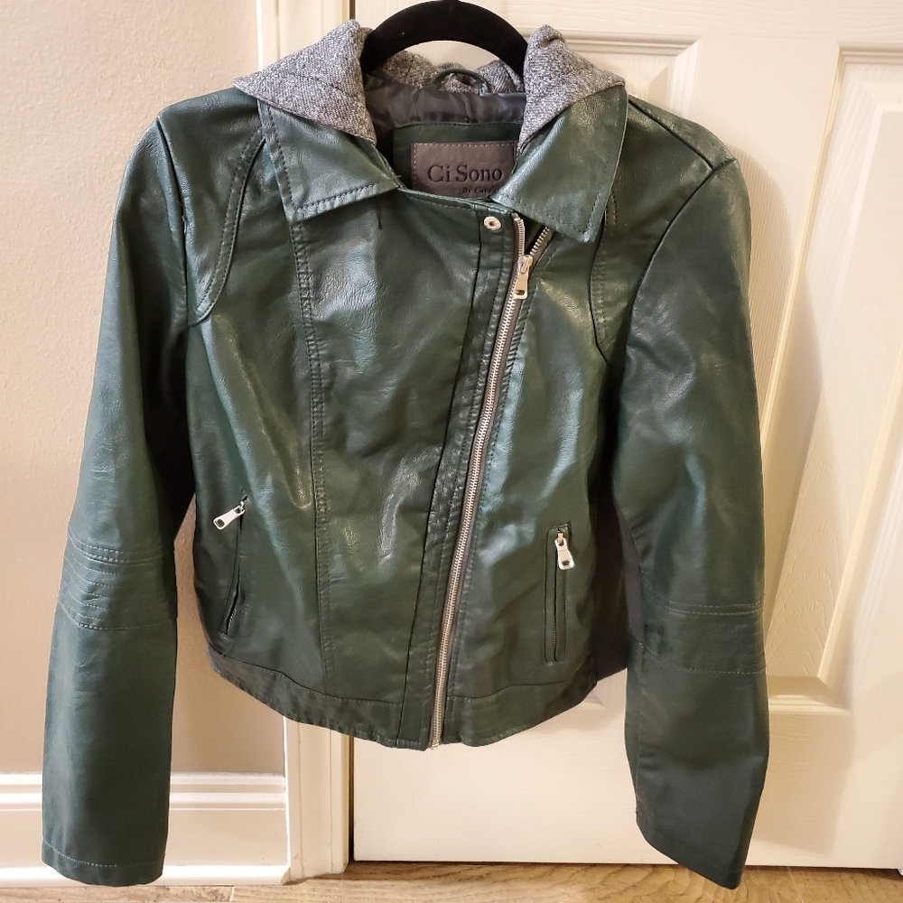 Cool Hunter Green Cavalini Moto Jacket - Picture 3 of 10